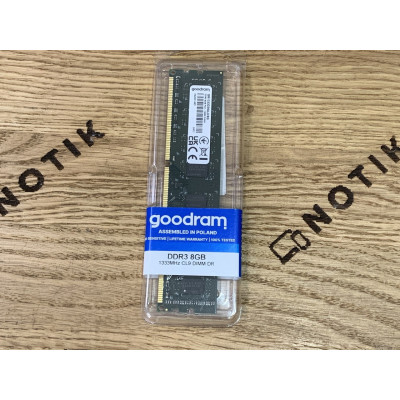 Оперативная память для ПК GOODRAM DDR3 8GB 1333MHz CL-9 Оперативная память для ПК GOODRAM DDR3 8GB 1333MHz CL-9