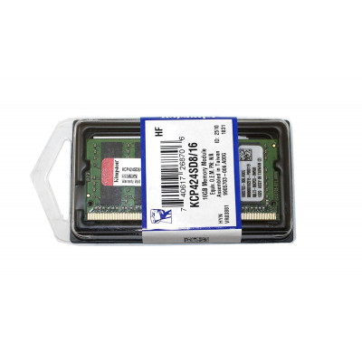 Оперативная память для ПК Kingston 16GB DDR4 2400MHz (KCP424SD8/16) | Новая