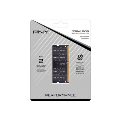 Оперативна пам'ять PNY 16GB DDR4 3200MHz SO-DIMM (MN16GSD43200-TB)