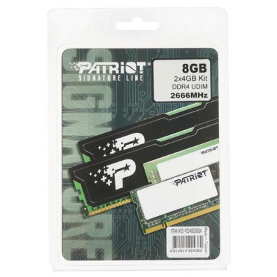 Оперативная память Patriot Signature 8GB (2x4GB) DDR4 2666MHz CL19 1.2V (PSD48G2666K) Б/У