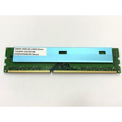 Оперативна пам'ять для ПК Nanya DDR3-1600-4G-LONG Dimm (1443PR-10310014M 240D34G658) | Вживана Оперативна пам'ять для ПК Nanya DDR3-1600-4G-LONG Dimm (1443PR-10310014M 240D34G658) | Вживана